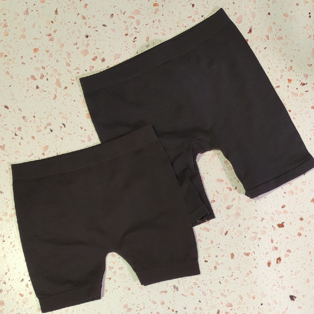 Black Stretchy Shorts For Under Dresses | 2 Pair | S (6) And 3-5T